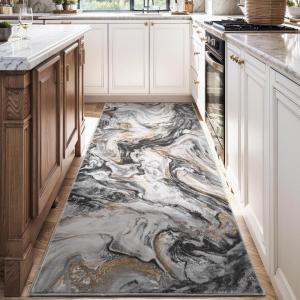 image5x7 Area Rugs for Living Room Modern Abstract Rug for Bedroom Contemporary Machine Washable Rug Large Stain Resistant Carpet for Dining Room Playroom Home Office Pet ampamp Kids FriendlyBlack