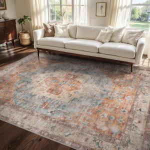 image5x7 Area Rugs for Living Room Modern Abstract Rug for Bedroom Contemporary Machine Washable Rug Large Stain Resistant Carpet for Dining Room Playroom Home Office Pet ampamp Kids FriendlyBrownGrey