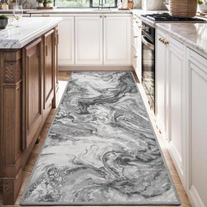 image5x7 Area Rugs for Living Room Modern Abstract Rug for Bedroom Contemporary Machine Washable Rug Large Stain Resistant Carpet for Dining Room Playroom Home Office Pet ampamp Kids FriendlyGrey  Black