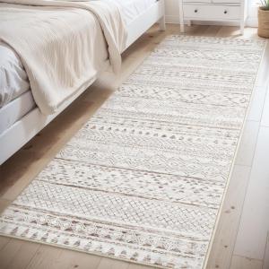 image8x10 Neutral Boho Area Rug for Living Room Bedroom ampamp Dining  Soft Washable Indoor BrownBrown