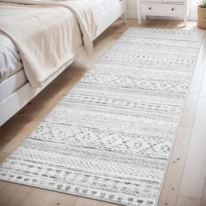 image8x10 Neutral Boho Area Rug for Living Room Bedroom ampamp Dining  Soft Washable Indoor BrownGrey