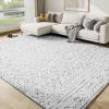 image8x10 Area Rugs for Living RoomNon Slip Machine Washable Rug Modern Moroccan Boho Rug Super Soft Indoor Carpet Large Area Rug for Bedroom Dining Room Office Playroom Grey