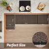 imagePADOOR Kitchen Rugs and Mats Non Slip Washable Super Absorbent Runner Rugs for Kitchen Rubber Backed Kitchen Sink Mats Standing Mat for Floor 17quotx24quot BrownBlack Pattern