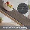 imagePADOOR Kitchen Rugs and Mats Non Slip Washable Super Absorbent Runner Rugs for Kitchen Rubber Backed Kitchen Sink Mats Standing Mat for Floor 17quotx24quot BrownBlue Pattern