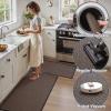 imagePADOOR Kitchen Rugs and Mats Non Slip Washable Super Absorbent Runner Rugs for Kitchen Rubber Backed Kitchen Sink Mats Standing Mat for Floor 17quotx24quot BrownBlue Pattern