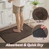 imagePADOOR Kitchen Rugs and Mats Non Slip Washable Super Absorbent Runner Rugs for Kitchen Rubber Backed Kitchen Sink Mats Standing Mat for Floor 17quotx24quot BrownBlack Pattern