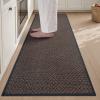 imagePADOOR Kitchen Rugs and Mats Non Slip Washable Super Absorbent Runner Rugs for Kitchen Rubber Backed Kitchen Sink Mats Standing Mat for Floor 17quotx24quot BrownBlue Pattern