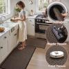 imagePADOOR Kitchen Rugs and Mats Non Slip Washable Super Absorbent Runner Rugs for Kitchen Rubber Backed Kitchen Sink Mats Standing Mat for Floor 17quotx24quot BrownBlack Pattern