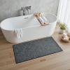imagePADOORBath Mat 17quotx27quotSuper Absorbent Bathroom MatsRubber Backed Bath Mats for Bathroom Non Slip Machine Washable Bathroom Rugs Front of BathtubShower RoomSinkKhakiDarkgrey