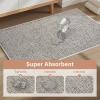 imagePADOORBath Mat 17quotx27quotSuper Absorbent Bathroom MatsRubber Backed Bath Mats for Bathroom Non Slip Machine Washable Bathroom Rugs Front of BathtubShower RoomSinkKhakiBeige