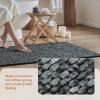 imagePADOORBath Mat 17quotx27quotSuper Absorbent Bathroom MatsRubber Backed Bath Mats for Bathroom Non Slip Machine Washable Bathroom Rugs Front of BathtubShower RoomSinkKhakiDarkgrey