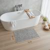 imagePADOORBath Mat 17quotx27quotSuper Absorbent Bathroom MatsRubber Backed Bath Mats for Bathroom Non Slip Machine Washable Bathroom Rugs Front of BathtubShower RoomSinkKhakiGrey