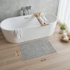imagePADOORBath Mat 17quotx27quotSuper Absorbent Bathroom MatsRubber Backed Bath Mats for Bathroom Non Slip Machine Washable Bathroom Rugs Front of BathtubShower RoomSinkKhakiGrey
