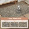 imagePADOORBath Mat 17quotx27quotSuper Absorbent Bathroom MatsRubber Backed Bath Mats for Bathroom Non Slip Machine Washable Bathroom Rugs Front of BathtubShower RoomSinkKhakiKhaki