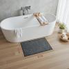 imagePADOORBath Mat 17quotx27quotSuper Absorbent Bathroom MatsRubber Backed Bath Mats for Bathroom Non Slip Machine Washable Bathroom Rugs Front of BathtubShower RoomSinkKhakiDarkgrey