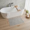 imagePADOORBath Mat 17quotx27quotSuper Absorbent Bathroom MatsRubber Backed Bath Mats for Bathroom Non Slip Machine Washable Bathroom Rugs Front of BathtubShower RoomSinkKhakiBeige