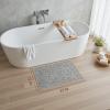imagePADOORBath Mat 17quotx27quotSuper Absorbent Bathroom MatsRubber Backed Bath Mats for Bathroom Non Slip Machine Washable Bathroom Rugs Front of BathtubShower RoomSinkKhakiGrey