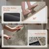 imagePADOORBath Mat 17quotx27quotSuper Absorbent Bathroom MatsRubber Backed Bath Mats for Bathroom Non Slip Machine Washable Bathroom Rugs Front of BathtubShower RoomSinkKhakiKhaki