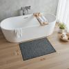 imagePADOORBath Mat 17quotx27quotSuper Absorbent Bathroom MatsRubber Backed Bath Mats for Bathroom Non Slip Machine Washable Bathroom Rugs Front of BathtubShower RoomSinkKhakiDarkgrey