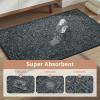 imagePADOORBath Mat 17quotx27quotSuper Absorbent Bathroom MatsRubber Backed Bath Mats for Bathroom Non Slip Machine Washable Bathroom Rugs Front of BathtubShower RoomSinkKhakiDarkgrey
