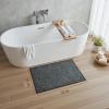 imagePADOORBath Mat 17quotx27quotSuper Absorbent Bathroom MatsRubber Backed Bath Mats for Bathroom Non Slip Machine Washable Bathroom Rugs Front of BathtubShower RoomSinkKhakiDarkgrey