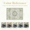 imagePADOORVintage Area Rug 5X7 Rugs for Living RoomSoft Beige Rugs for BedroomMachine Washable Rugs Non Slip CarpetRug for Dining Room Living Room Bedside OfficeGreen