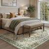 imagePADOORVintage Area Rug 5X7 Rugs for Living RoomSoft Beige Rugs for BedroomMachine Washable Rugs Non Slip CarpetRug for Dining Room Living Room Bedside OfficeOlive