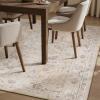 imagePADOORVintage Area Rug 5X7 Rugs for Living RoomSoft Beige Rugs for BedroomMachine Washable Rugs Non Slip CarpetRug for Dining Room Living Room Bedside OfficeBeige