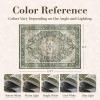 imagePADOORVintage Area Rug 5X7 Rugs for Living RoomSoft Beige Rugs for BedroomMachine Washable Rugs Non Slip CarpetRug for Dining Room Living Room Bedside OfficeOlive