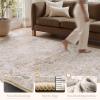 imagePADOORVintage Area Rug 5X7 Rugs for Living RoomSoft Beige Rugs for BedroomMachine Washable Rugs Non Slip CarpetRug for Dining Room Living Room Bedside OfficeBeige