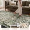 imagePADOORVintage Area Rug 5X7 Rugs for Living RoomSoft Beige Rugs for BedroomMachine Washable Rugs Non Slip CarpetRug for Dining Room Living Room Bedside OfficeOlive