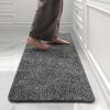 imagePADOOR Kitchen Rugs Mat 20quotX 47quot Soft Kitchen Mats for Floor Rubber Backed Kitchen Mat Anti Slippery and Machine Washable Resist Dirt Kitchen Runner Rug for in Front of Sink Laundry Grey
