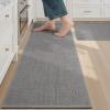 imagePADOOR Kitchen Mats for FloorAnti Fatigue Kitchen Rugs Non Slip Washable Super Absorbent Soft Durable Woven Kitchen Sink Rug Easy to Clean Comfort Kitchen Floor Mat for Sink Laundry 20quotx32quot GreyGrey