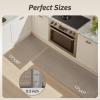 imagePADOOR Kitchen Mats for FloorAnti Fatigue Kitchen Rugs Non Slip Washable Super Absorbent Soft Durable Woven Kitchen Sink Rug Easy to Clean Comfort Kitchen Floor Mat for Sink Laundry 20quotx32quot GreyTan