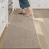 imagePADOOR Kitchen Mats for FloorAnti Fatigue Kitchen Rugs Non Slip Washable Super Absorbent Soft Durable Woven Kitchen Sink Rug Easy to Clean Comfort Kitchen Floor Mat for Sink Laundry 20quotx32quot GreyBeige