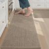 imagePADOOR Kitchen Mats for FloorAnti Fatigue Kitchen Rugs Non Slip Washable Super Absorbent Soft Durable Woven Kitchen Sink Rug Easy to Clean Comfort Kitchen Floor Mat for Sink Laundry 20quotx32quot GreyTan