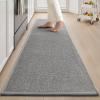 imagePADOOR Kitchen Mats for FloorAnti Fatigue Kitchen Rugs Non Slip Washable Super Absorbent Soft Durable Woven Kitchen Sink Rug Easy to Clean Comfort Kitchen Floor Mat for Sink Laundry 20quotx32quot GreyGrey