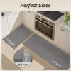 imagePADOOR Kitchen Mats for FloorAnti Fatigue Kitchen Rugs Non Slip Washable Super Absorbent Soft Durable Woven Kitchen Sink Rug Easy to Clean Comfort Kitchen Floor Mat for Sink Laundry 20quotx32quot GreyGrey