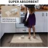 imagePADOOR KitchenMats for Floor 100 Polypropylene Kitchen Rugs Non Slip Washable Durable Dirt Resist TPR Backed Kitchen Floor Mat 20quotx32quot BlackBeige