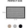 imagePADOOR KitchenMats for Floor 100 Polypropylene Kitchen Rugs Non Slip Washable Durable Dirt Resist TPR Backed Kitchen Floor Mat 20quotx32quot BlackBlack