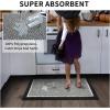 imagePADOOR KitchenMats for Floor 100 Polypropylene Kitchen Rugs Non Slip Washable Durable Dirt Resist TPR Backed Kitchen Floor Mat 20quotx32quot BlackBlack