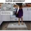 imagePADOOR KitchenMats for Floor 100 Polypropylene Kitchen Rugs Non Slip Washable Durable Dirt Resist TPR Backed Kitchen Floor Mat 20quotx32quot BlackGrey