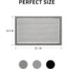 imagePADOOR KitchenMats for Floor 100 Polypropylene Kitchen Rugs Non Slip Washable Durable Dirt Resist TPR Backed Kitchen Floor Mat 20quotx32quot BlackGrey