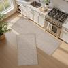 imagePADOOR KitchenRugs Non Slip Washable KitchenMats for Floor Super Absorbent Kitchen Floor Mat Rubber Backing Kitchen Runner Rug Comfort Standing Mats in Front of Sink 20quotx32quot BeigeBeige