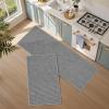 imagePADOOR KitchenRugs Non Slip Washable KitchenMats for Floor Super Absorbent Kitchen Floor Mat Rubber Backing Kitchen Runner Rug Comfort Standing Mats in Front of Sink 20quotx32quot BeigeGrey