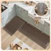 imagePADOOR KitchenRugs Non Slip Washable KitchenMats for Floor Super Absorbent Kitchen Floor Mat Rubber Backing Kitchen Runner Rug Comfort Standing Mats in Front of Sink 20quotx32quot BeigeBrown