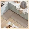 imagePADOOR KitchenRugs Non Slip Washable KitchenMats for Floor Super Absorbent Kitchen Floor Mat Rubber Backing Kitchen Runner Rug Comfort Standing Mats in Front of Sink 20quotx32quot BeigeBeige
