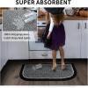 imagePADOOR Washable Kitchen Mats Set Black