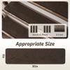 imagePADOOR Stair Treads for Wooden Steps 15PC Peel and Stick Stair Treads Non Slip Indoor Durable Stair Runners Residue Free Washable Stair Carpet Treads for Kids and Dogs 8quotx30quot GreyBrown