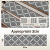 imagePADOOR Stair Treads for Wooden Steps 15PC Peel and Stick Stair Treads Non Slip Indoor Durable Stair Runners Residue Free Washable Stair Carpet Treads for Kids and Dogs 8quotx30quot GreyDiamond Grey